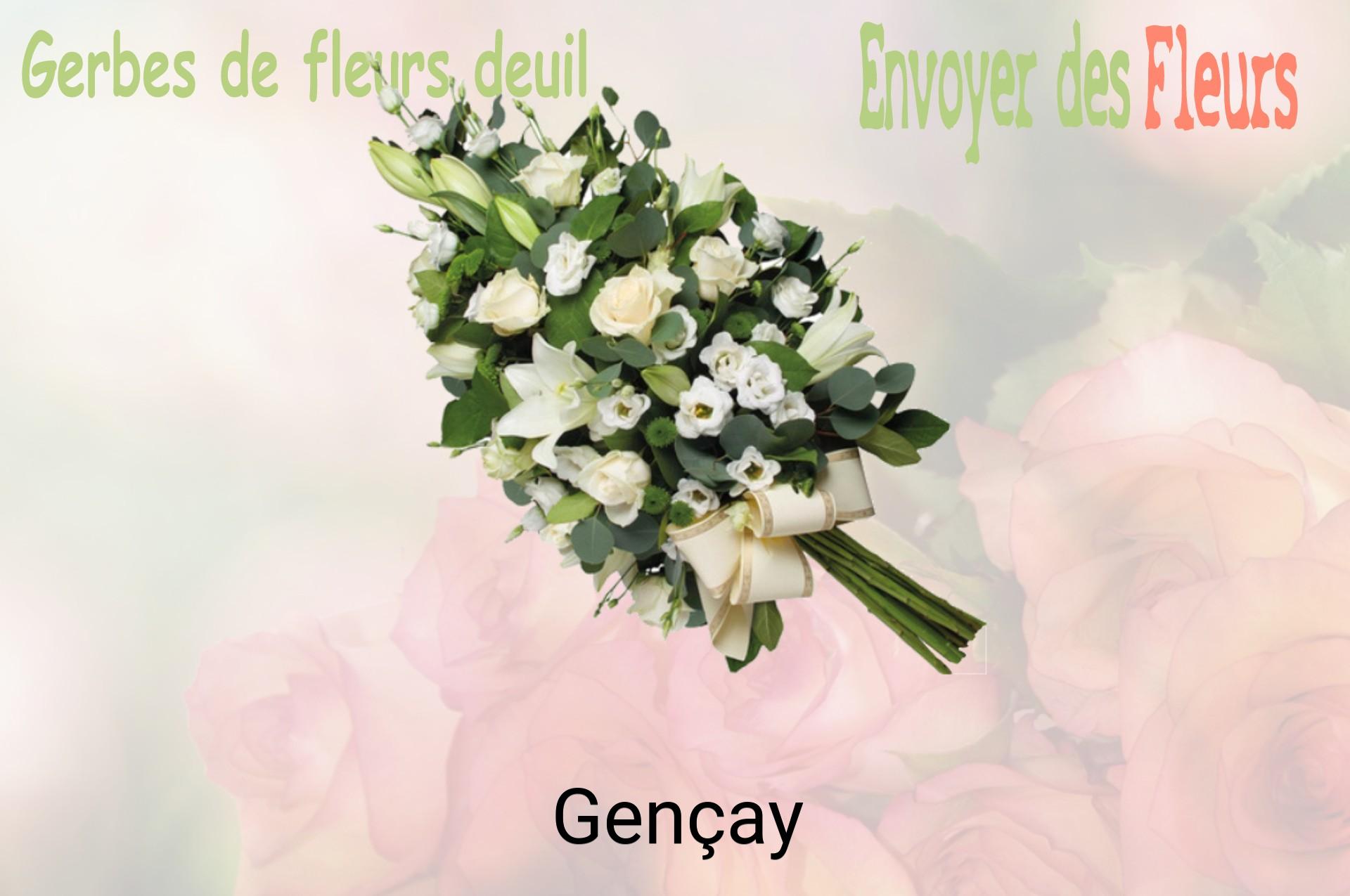 Gerbe de fleurs de deuil livrée à Gençay